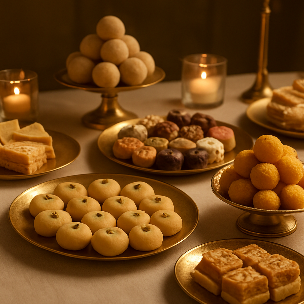 Elegant dessert table spread
