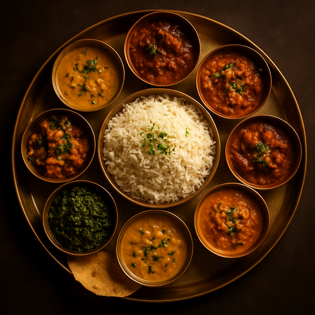 Lavish Indian thali platter